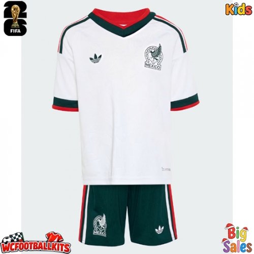 Mexico Replica Away Stadium Kit for Kids World Cup 2026 Short Sleeve (+ pants)